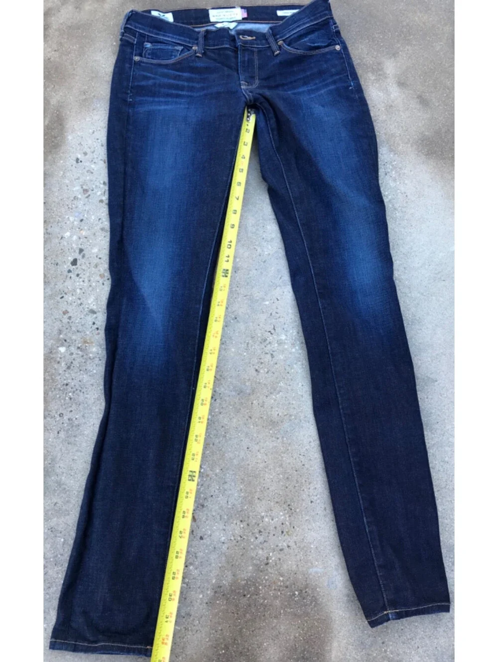Lucky Brand White Oak Cone Denim Lolita Skinny Jeans 4/27 Made USA fit 28Wx32L